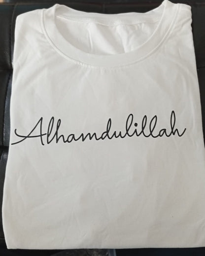 T-shirt zwarte letters