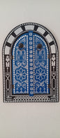 spiegel met deurtjes blauw